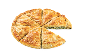 Round country pie with spinach & feta cheese