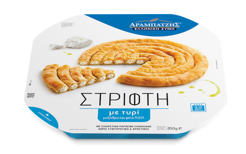 Twirled pie with mizithra-feta cheese