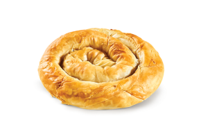 Twirled pie with leek - vegetarian