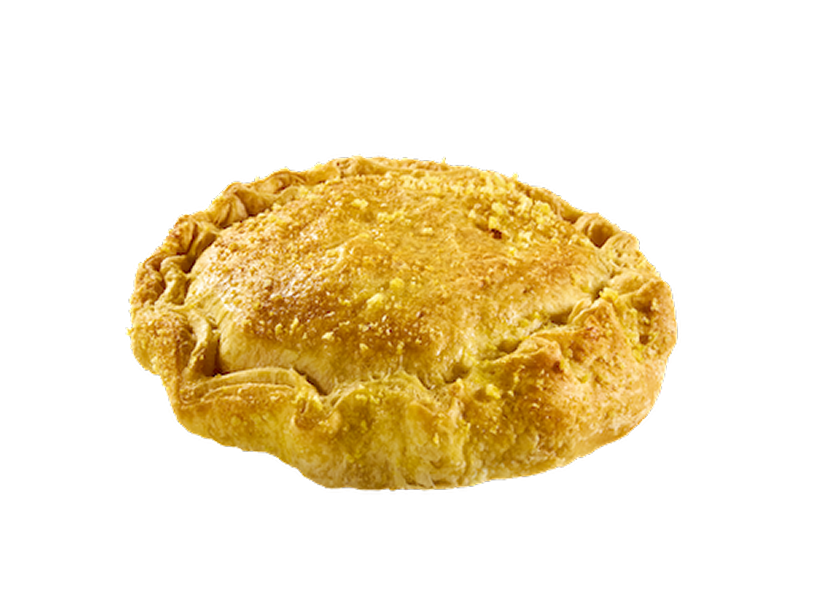 Handmade butter pie with graviera cheese