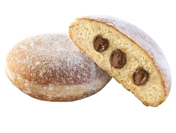 Donuts with Praline Filling - Powdered Sugar