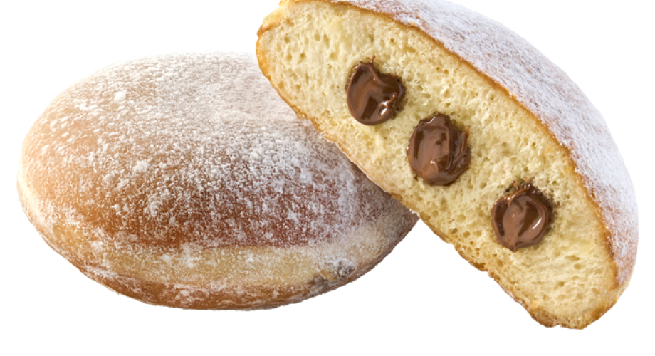 Donut hazelnut & powdered sugar