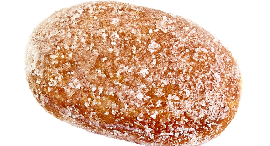 Mini donut berlina with cream