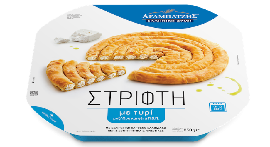 Twirled pie with mizithra-feta cheese