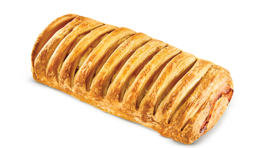 Croissant with ham, bacon & cheese