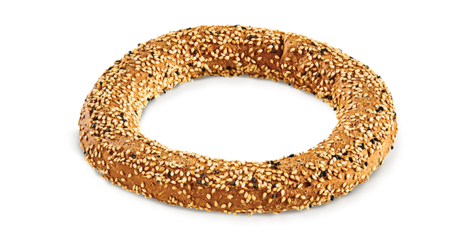 Whole grain koulouri Thessaloniki's with brown sesame (par-baked)