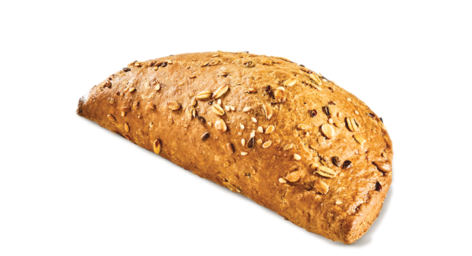 D-shaped kourou pie whole grain with turkey  & Philadelphia cream cheese