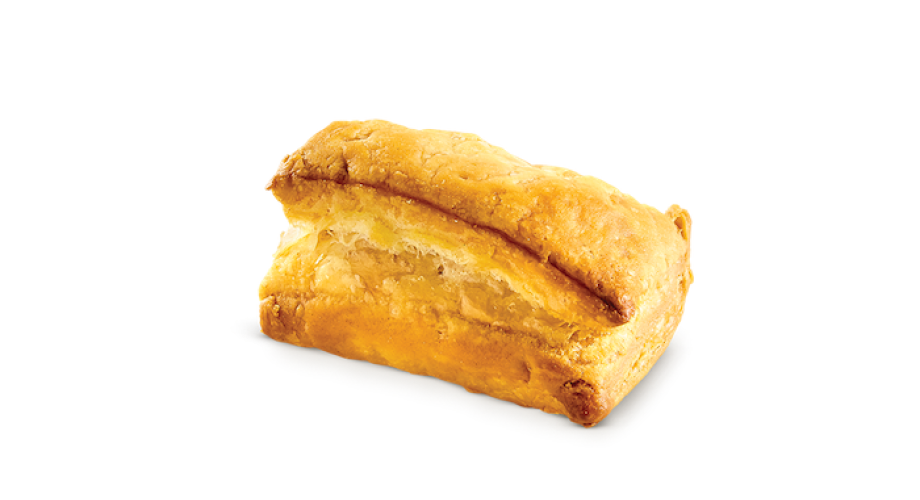 Mini pastry puffs with sausage