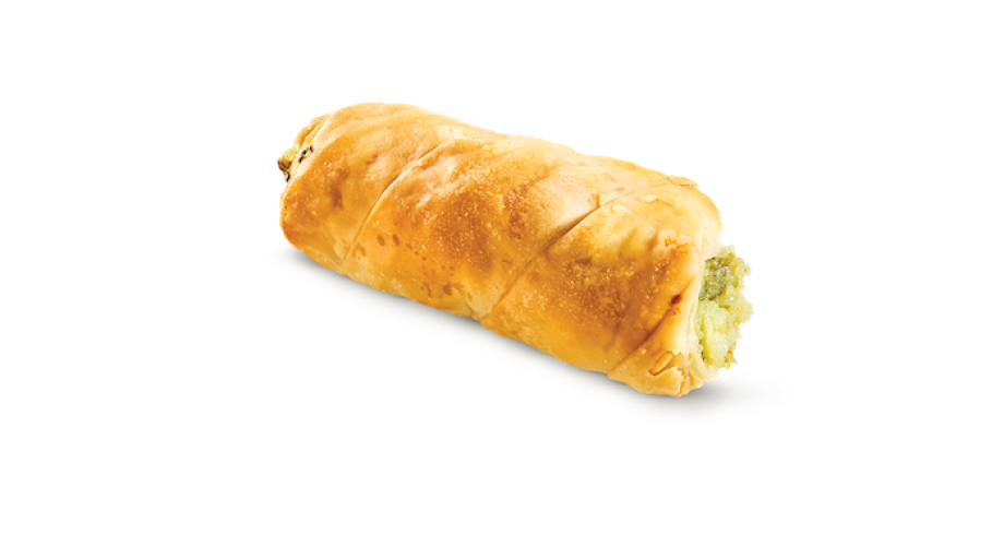 Mini filo rolls with leek