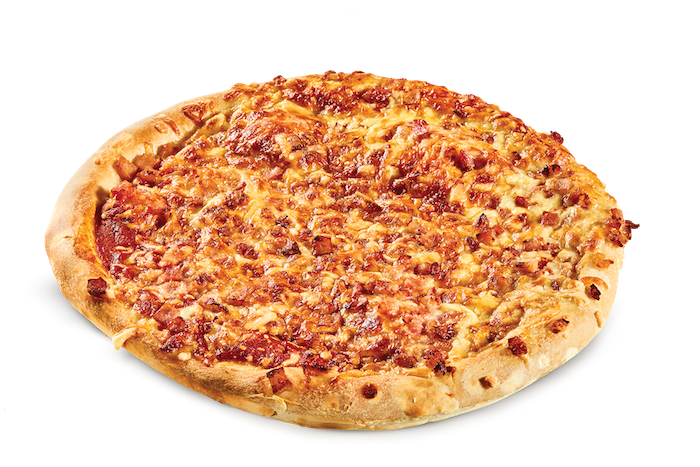 Pizza crust bacon & ham